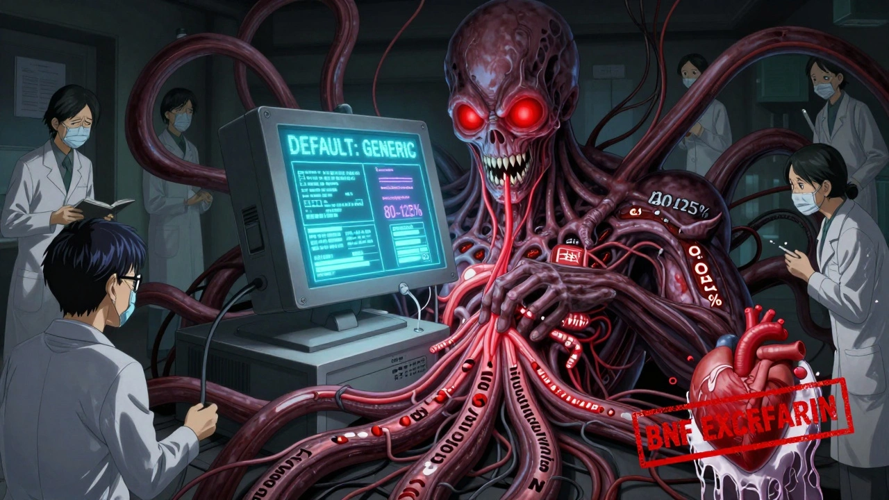 A sentient e-prescribing system forces generic drugs into a patient&#039;s veins with crawling medical text.